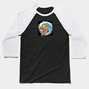 Surfing Skull Baseball T-Shirt